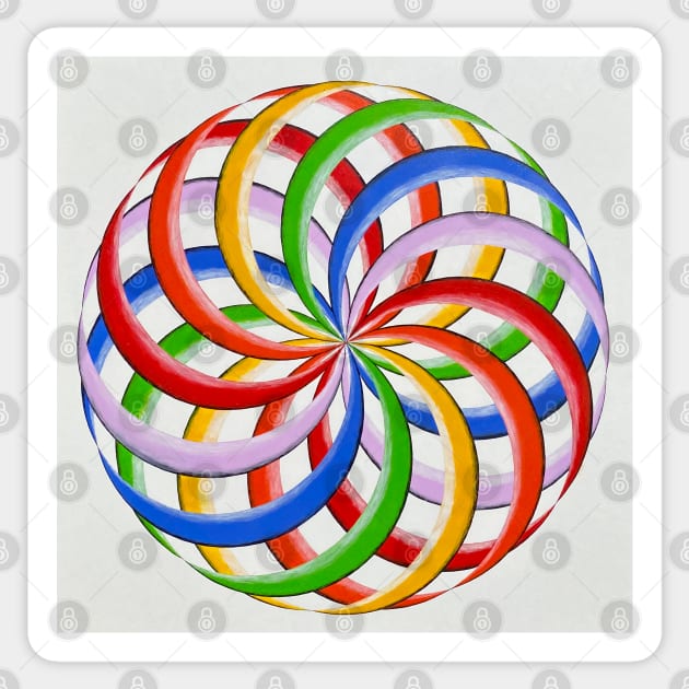 RAINBOW TORUS YANTRA Sticker by wernerszendi